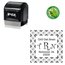 Pre-Inked Curlz Monogram Address Stamp
