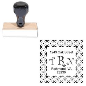 Curlz Monogram Address Stamp