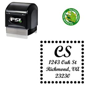 Pre-Ink Script Bold Custom Address Monogram Stamp