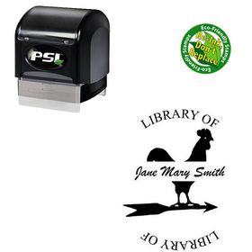 PSI Pre-Inked Brush Script Personalized Monogramed Stamps
