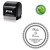 PSI Pre-Ink French Script Personalized Monogramed Stamps