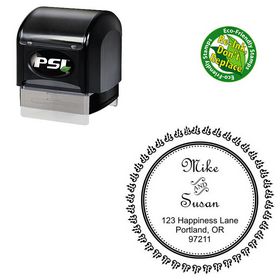 PSI Pre-Ink French Script Personalized Monogramed Stamps