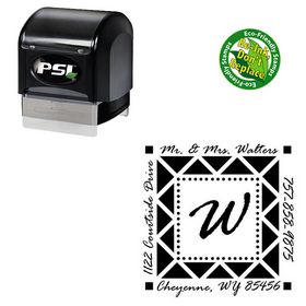 PSI Pre Ink Rage Italic Personalized Monogram Address Stamp