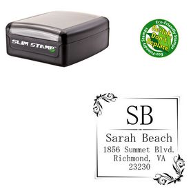 Slim Pre-Inked Mincho Personalized Monogramed Stamp