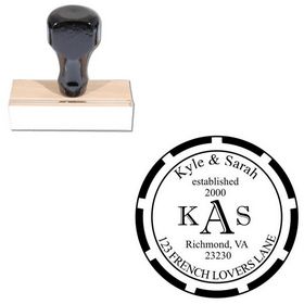 Imprint Shadow Wedding Monogram Stamp