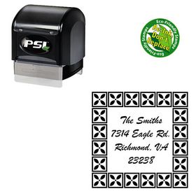 PSI Pre Ink Brush Script Personal Monogram Address Stamp