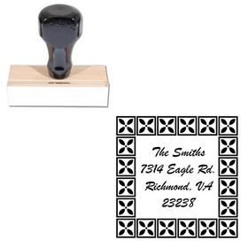 Brush Script Personal Monogram Address Stamp