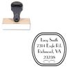 Parisian Custom Made Address Monogram Stamp