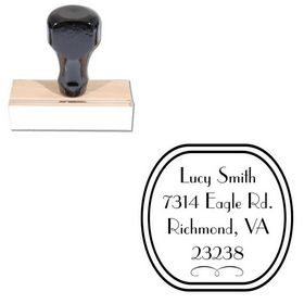 Parisian Custom Made Address Monogram Stamp