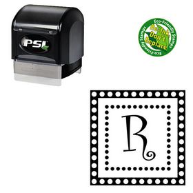 Pre-Ink Curlz Rubber Initial Stamp