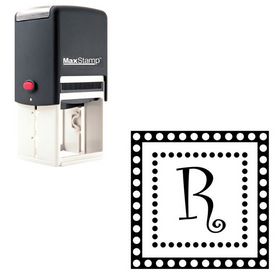 Self Stamping Curlz Rubber Initial Stamp