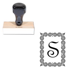 French Script Personalized Monogrammed Stamp