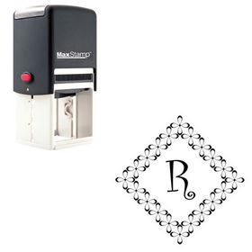 Self-Inking Curlz Initial Rubber Stamp