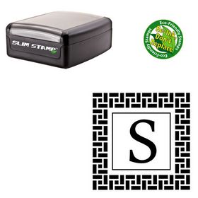 Slim Pre-Inked Calisto Initials Stamp