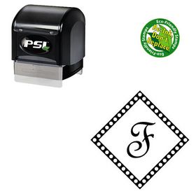 PSI Pre-Ink French Script Custom Made Initial Rubber Stamp