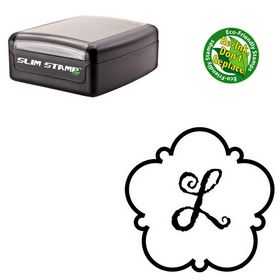 Slim Pre-Inked Gigi Personalized Round Rubber Stamp