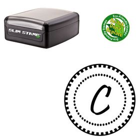 Slim Pre-Inked Pristina Custom Initial Rubber Stamp