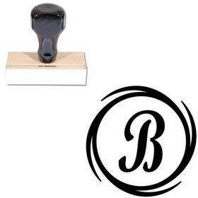 Script Bold Round Initial Stamper