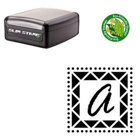 Slim Pre-Ink Rage Italic Custom Monogram Stamp