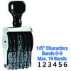 Regular Line Number Stamp 1/8 Character Size