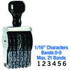 Regular Line Number Stamp 1/16 Character Size