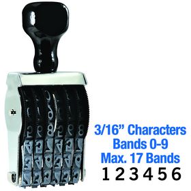 Regular Line Number Stamp 3/16 Character Size