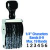 Regular Line Number Stamp 1/4 Character Size