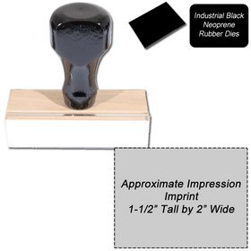 Regular Black Neoprene Rubber Stamp Size 1-1/2 x 2