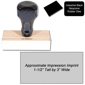 Regular Black Neoprene Rubber Stamp Size 1-1/2 x 3