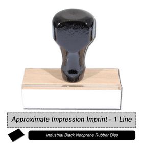 1 Line Black Neoprene Regular Rubber Stamp