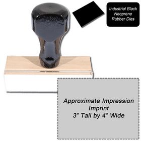 Regular Black Neoprene Rubber Stamp Size 3 x 4