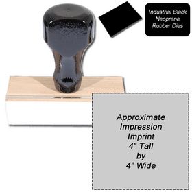 Regular Black Neoprene Rubber Stamp Size 4 x 4