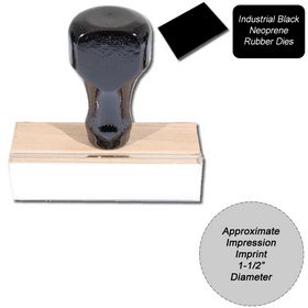 Regular Black Neoprene Rubber Stamp Size 1-1/2 Diameter