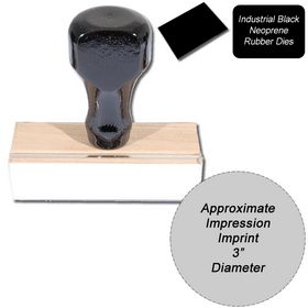 Regular Black Neoprene Rubber Stamp Size 3 Diameter