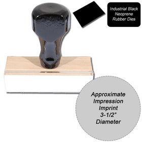 Regular Black Neoprene Rubber Stamp Size 3-1/2 Diameter