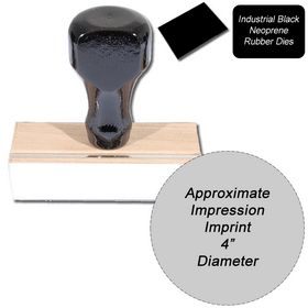 Regular Black Neoprene Rubber Stamp Size 4 Diameter