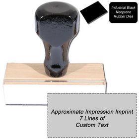 7 Line Black Neoprene Regular Rubber Stamp