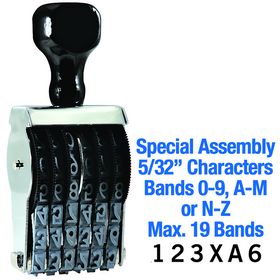 Special Assembly Line Number Stamp 5/32 Character Size