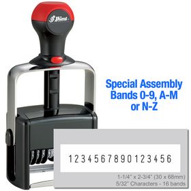 Special Assembly 16 Wheel Shiny Heavy Duty Number Stamp 5/32 Characters with Plate