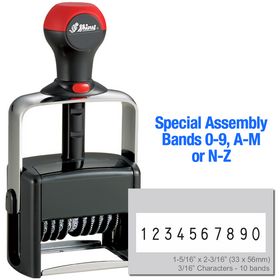 Special Assembly 10 Wheel Shiny Heavy Duty Number Stamp 3/16 Characters with Plate