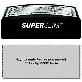 Super Slim 2564 Pre-Inked Stamp 1 x 2-3/8