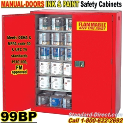 PAINT AND INK FLAMMABLE LIQUID SAFETY CABINETS 99BP