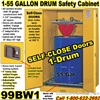 FLAMMABLE LIQUID SAFETY DRUM CABINETS 99BW1