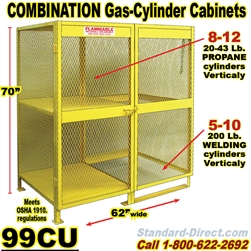GAS CYLINDER SAFETY CABINETS 99CU