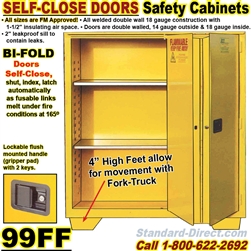 SELF CLOSE FLAMMABLE LIQUID SAFETY CABINETS 99FF