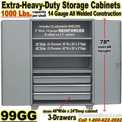 STEEL STORAGE CABINETWITH DRAWERS / 99GG