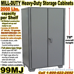 EXTRA HEAVY DUTY STEEL STORAGE CABINETS / 99MJ