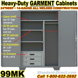 HEAVY DUTY STEEL GARMENT CABINETS / 99MK