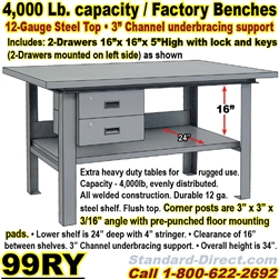 EXTRA HEAVY DUTY WORK BENCHES / 99RY