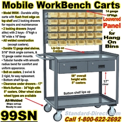 MOBILE BIN WORKBENCH CARTS 99JW